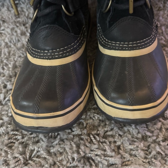 Sorel Joan of Arctic Boot Winter Snow suede & faux fur Women’s size 7.5 Black - Picture 3 of 13